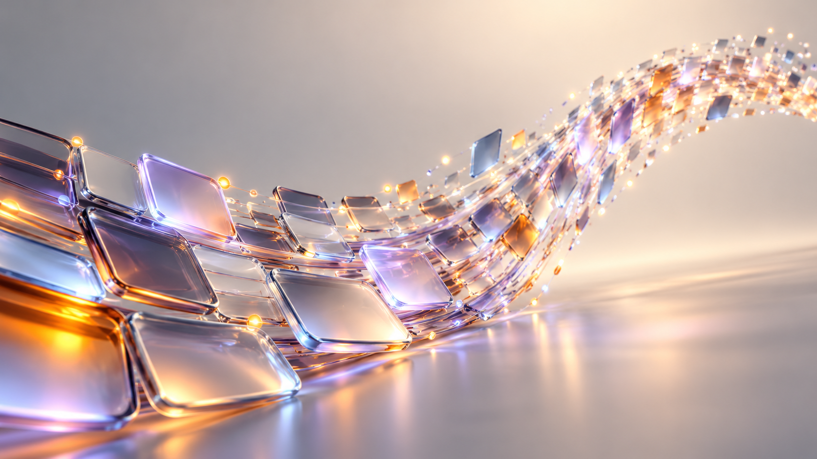 Abstract luminous data wave representing growth